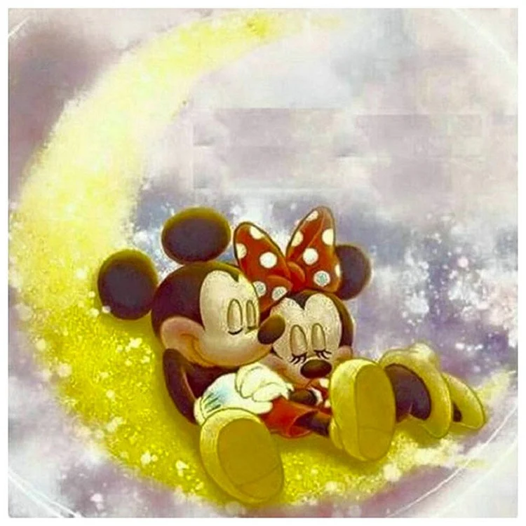 Mickey Mouse Round Full Drill Diamond Painting 30X30CM(Canvas) gbfke