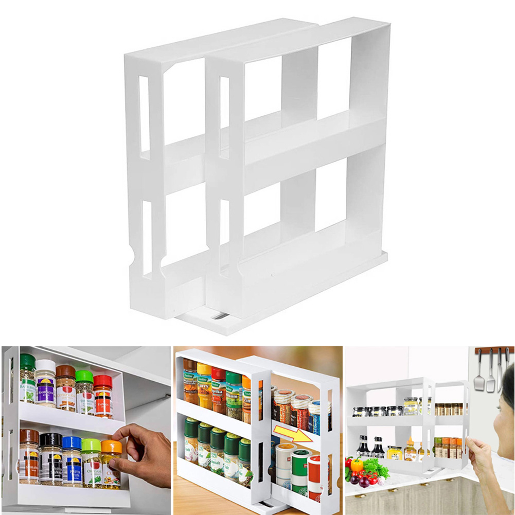 2 Layers Multi-Function Rotating Storage Rack Kitchen Cabinet Spice Holder, 501 Original
2 Layers Multi-Function Rotating Storage Rack Kitchen Cabinet Spice Holder, 501 Original