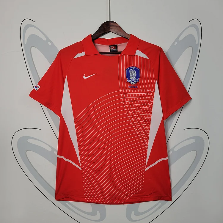 Retro 02 Korea Team Red   Football jersey retro