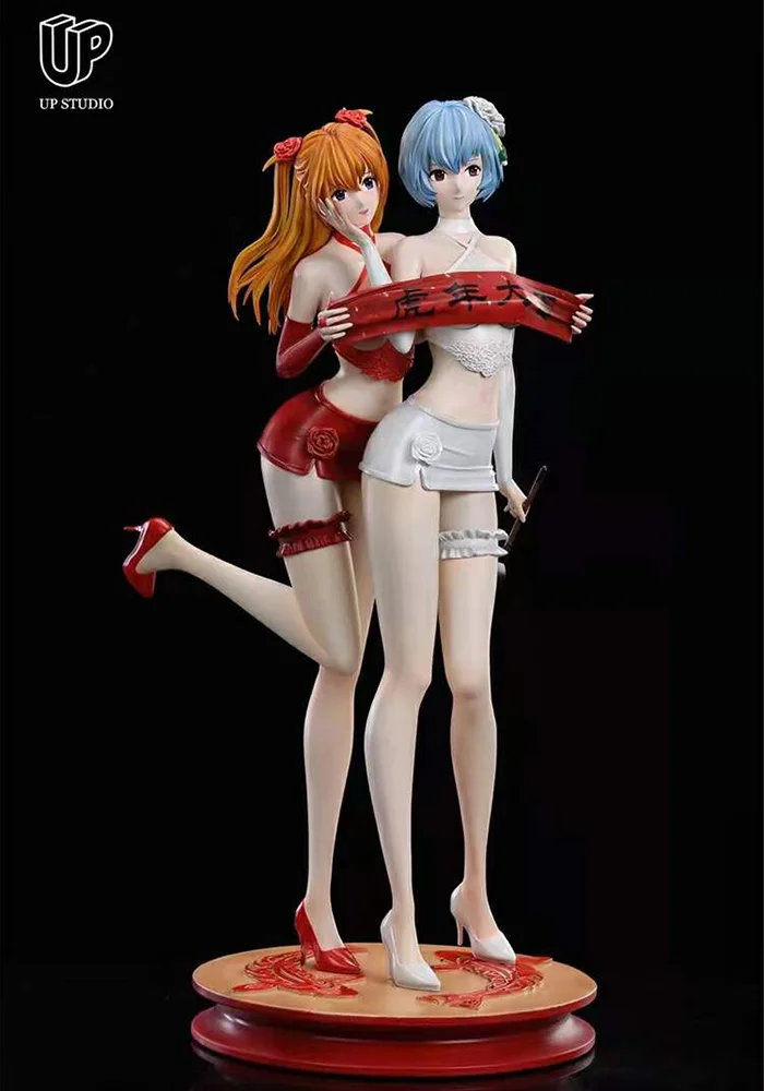 Chinese New Year Special Ver. Asuka Langley Soryu & Ayanami Rei - (EVA) Neon Genesis EVAngelion Resin Statue - UP Studios [Pre-Order]-shopify