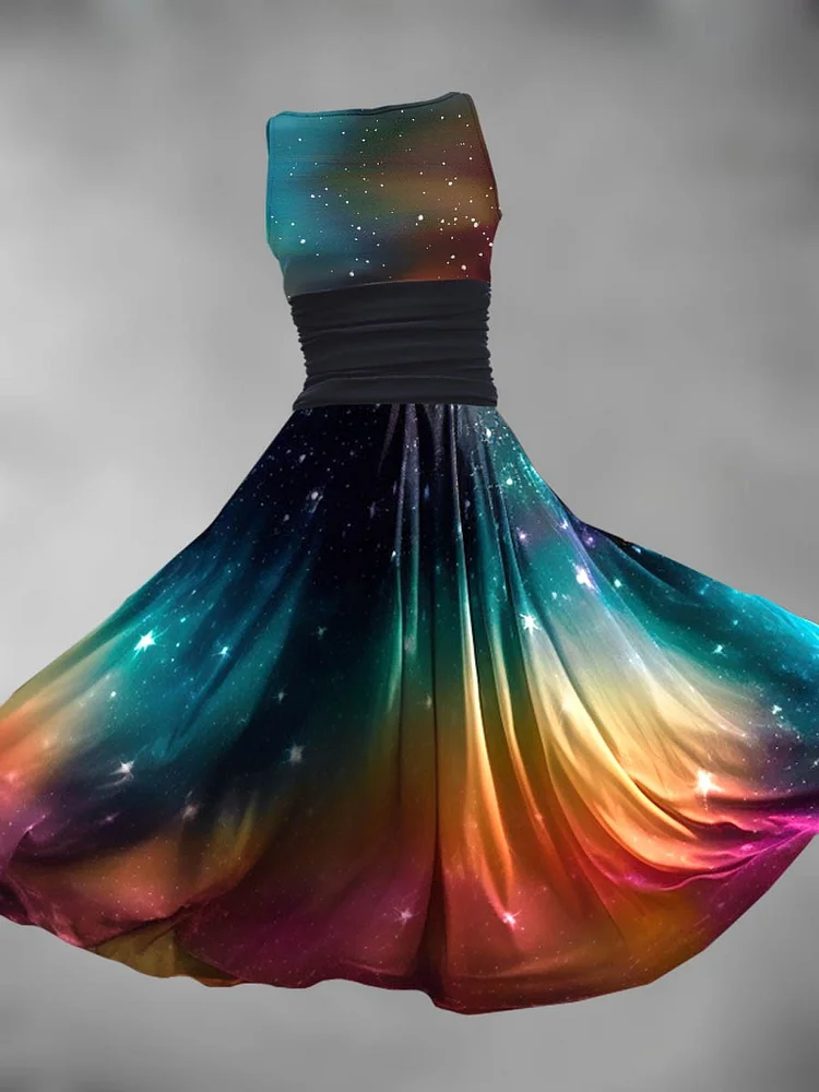 Women's Gradient Star Art Maxi Dress