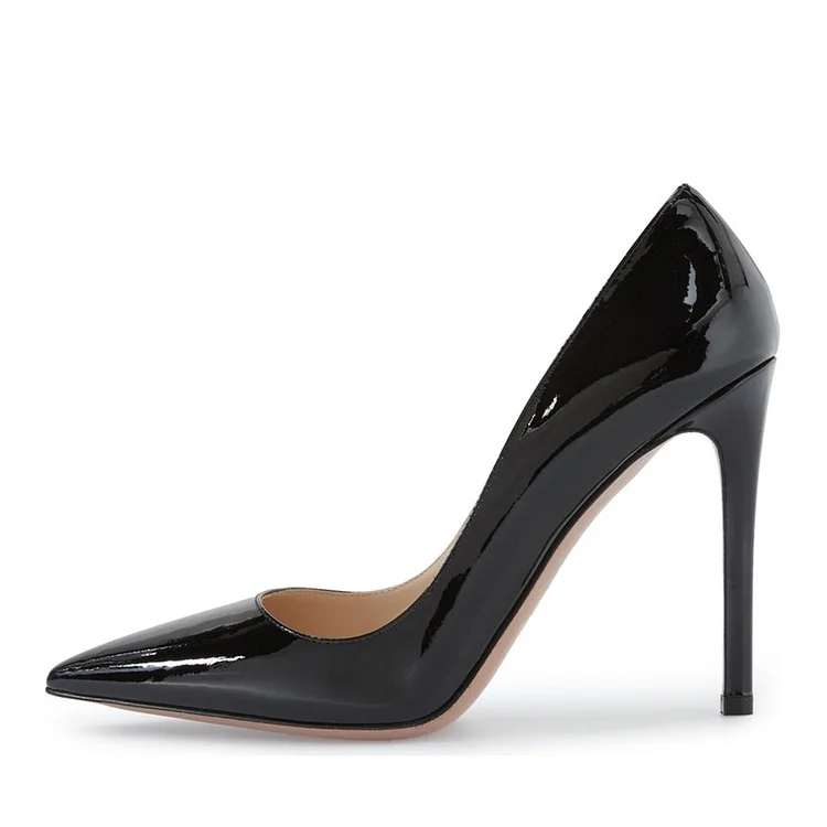 Black Pointy Toe Stiletto Office Dress Shoes Vdcoo