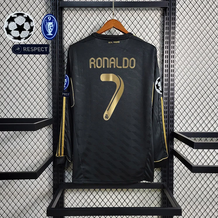 Retro Long Sleeve 2011-12 Real Madrid Away RONALDO  Football jersey retro