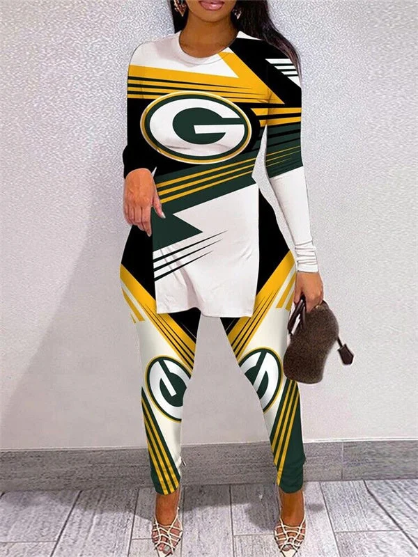 Green Bay Packers
Limited Edition High Slit Shirts And Leggings Two-Piece Suits