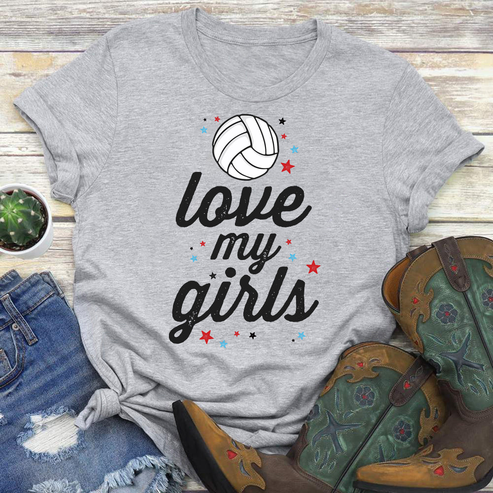 Love My Girls Volleyball  T-shirt Tee -03843-Guru-buzz