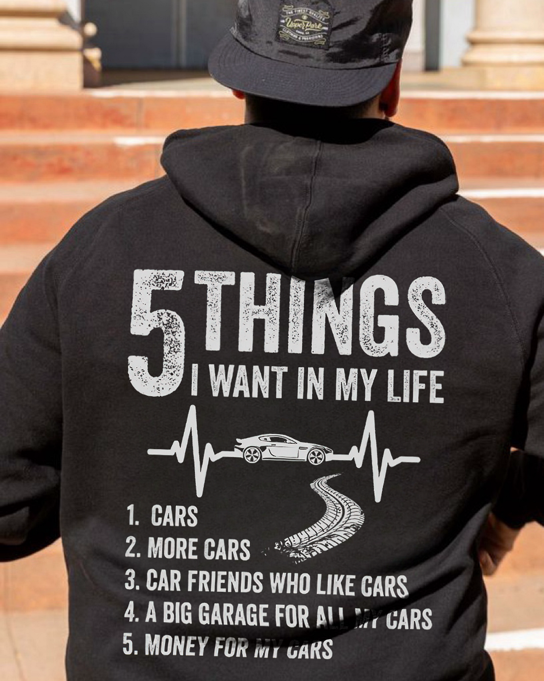 5 Things I Want In My Life Printed Men's Hoodie - Devcarry