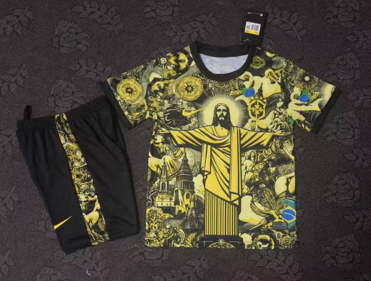 2025/2026 Brazil Goddess Yellow Football Shirt 1:1 Thai Quality Kids Size jersey|football shirt|football kit