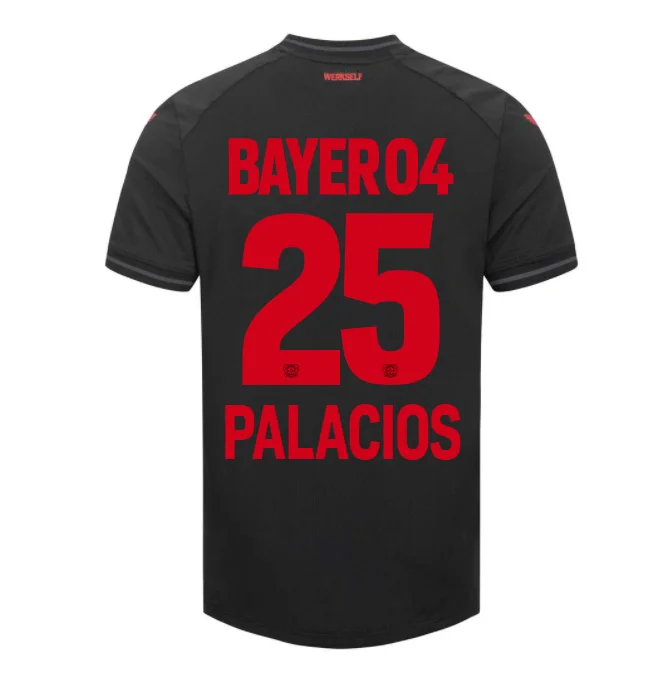 Bayer Leverkusen Exequiel Palacios 25 Home Shirt Kit 2023-2024