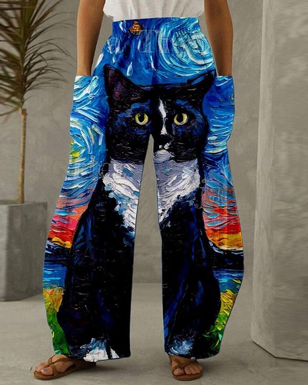 Cat Casual Loose Pants S-5XL - Chicaggo
