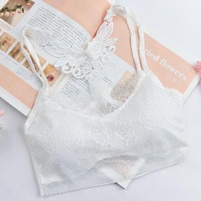 White/Black Lace Butterfly Vest SP1812180