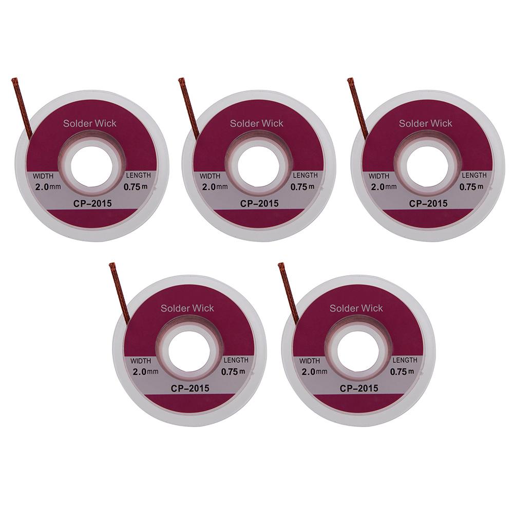 5Pcs 0.75M 2.0Mm Desoldering Braid Solder Remover Sucker Flux Wick Cable, 501 Original
5Pcs 0.75M 2.0Mm Desoldering Braid Solder Remover Sucker Flux Wick Cable, 501 Original