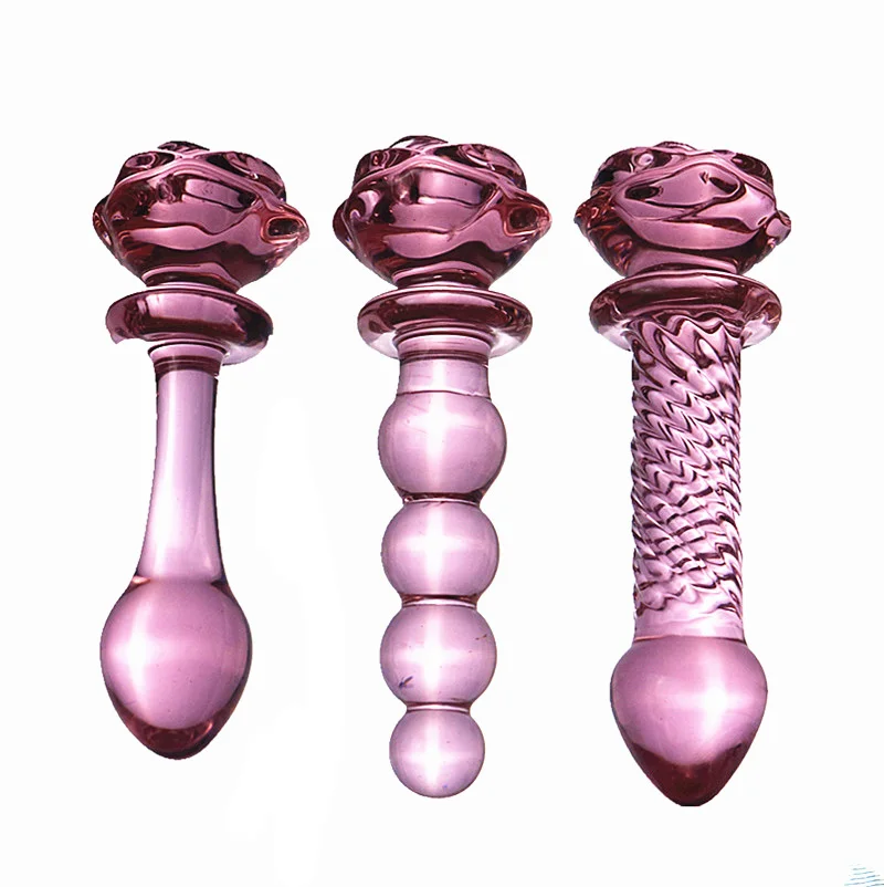 Rose Glass Dildo,rose butt plug,rose toy