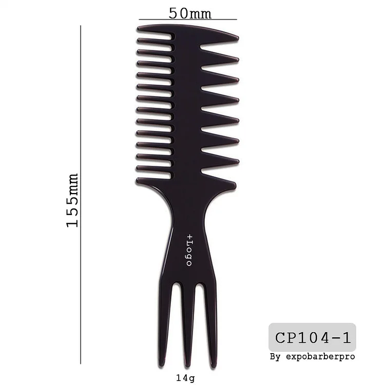 cp104-cutting comb Hair Comb Black Plastic Magic Hair Comb Hair Comb for Salon barber comb