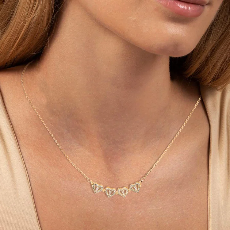 ❤️ Gift Best For Her❤️Four Leaf Heart Shape Necklace socialshop