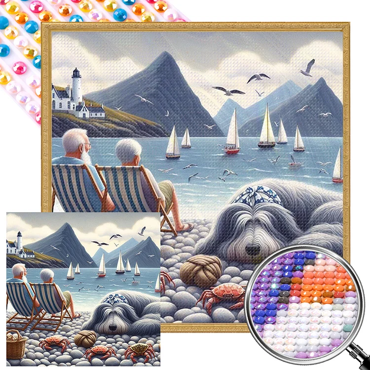 Seaside Resort 40*40CM (Canvas) Full Square Drill Diamond Painting gbfke