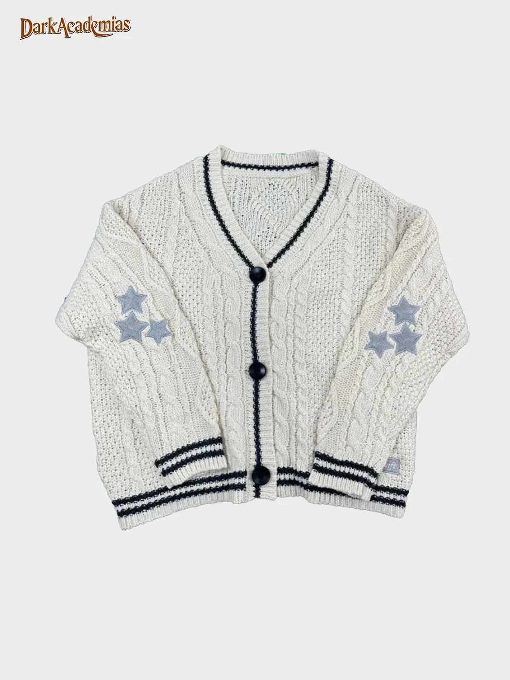 Star Embroidered Cardigan Sweater / DarkAcademias /Darkacademias