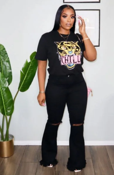 LORAGAL Chill Tiger Print T-Shirt