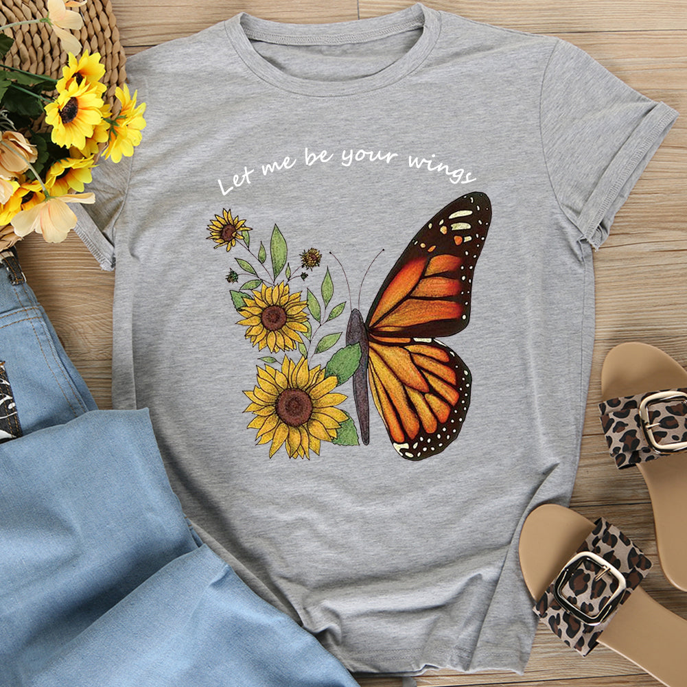 Sunflower butterfly wings T-Shirt Tee-06442-Guru-buzz