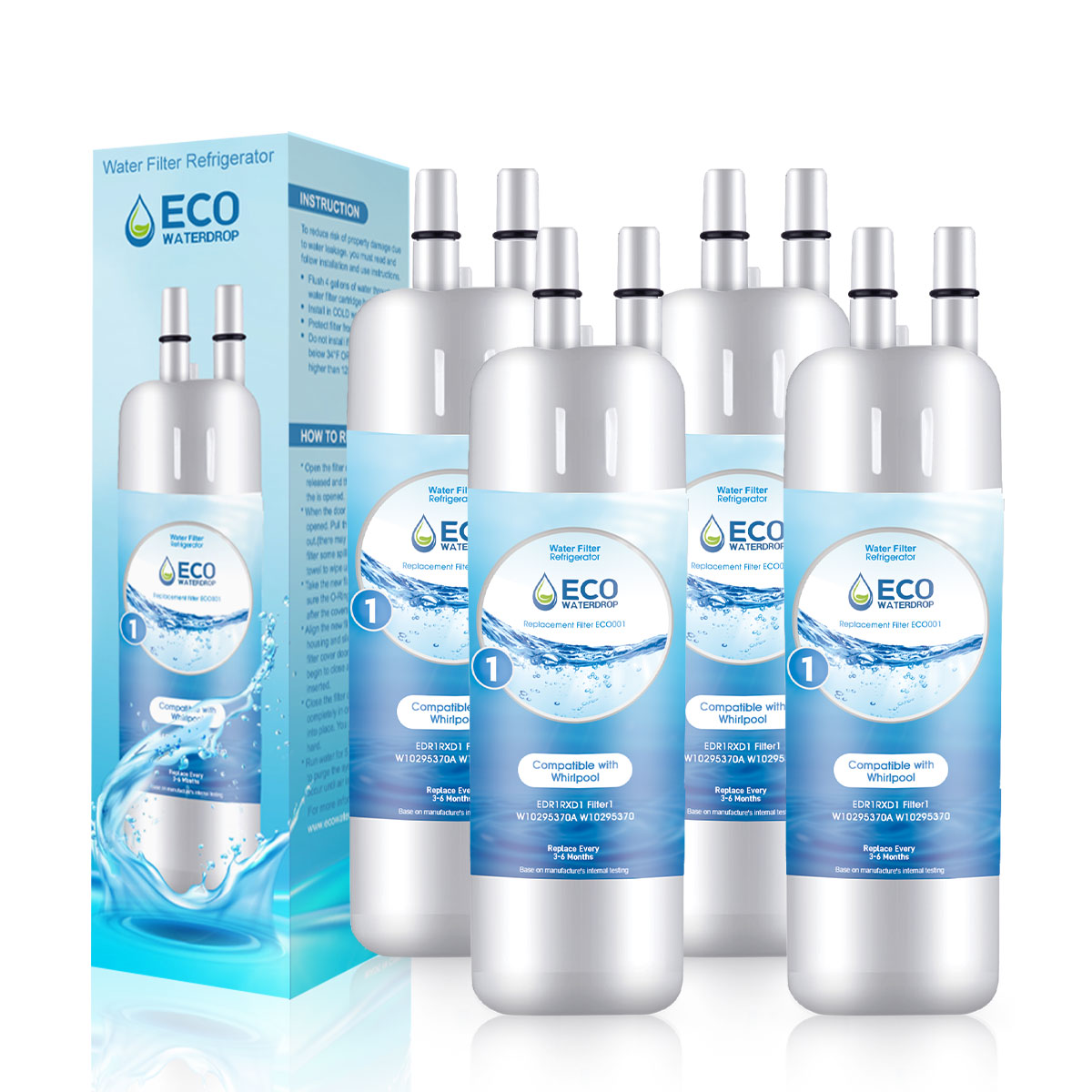 ECOwaterdrop ECO1 Replacement Refrigerator Water Filter for EDR1RXD1