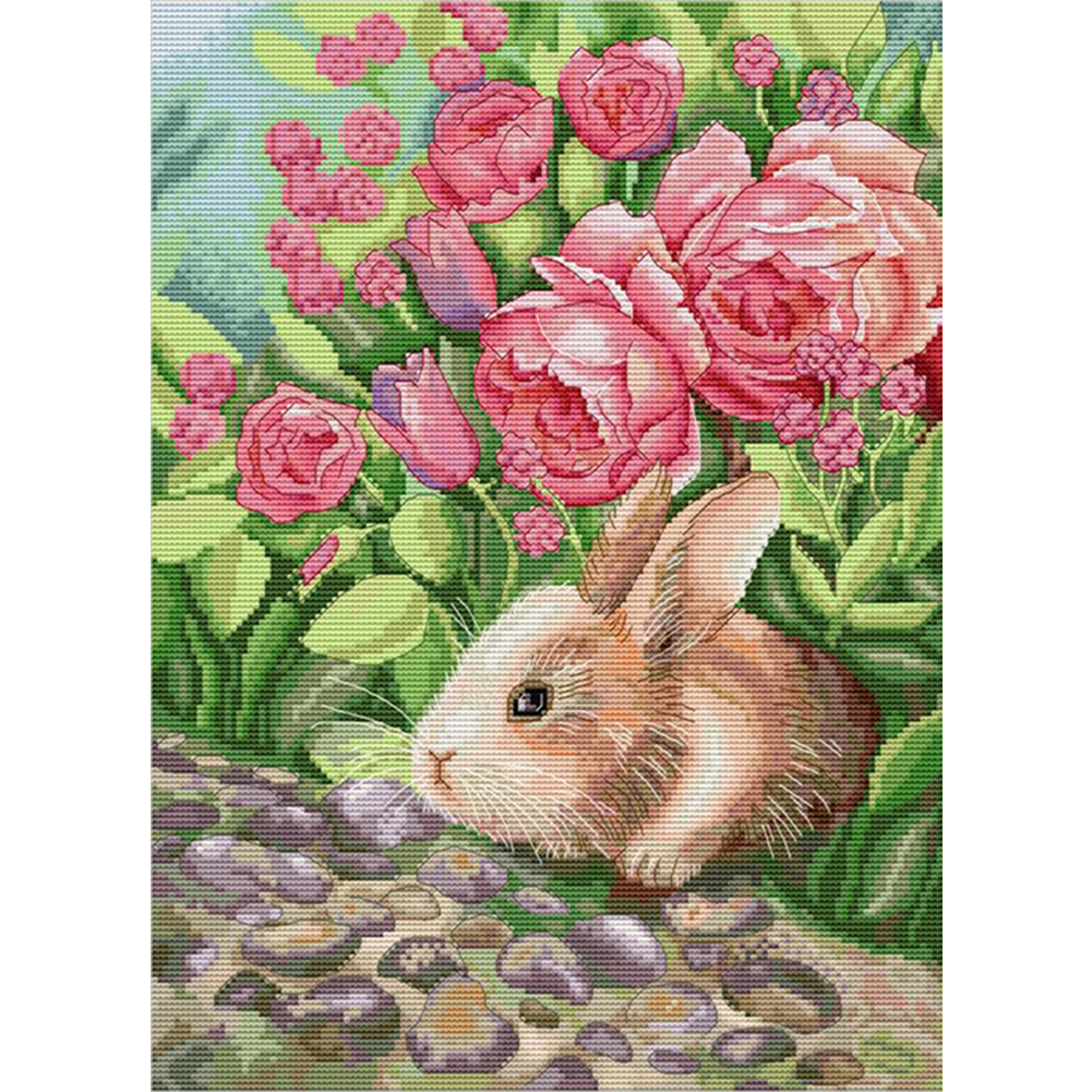 Rabbit - 14CT Stamped Cross Stitch(33*43cm)