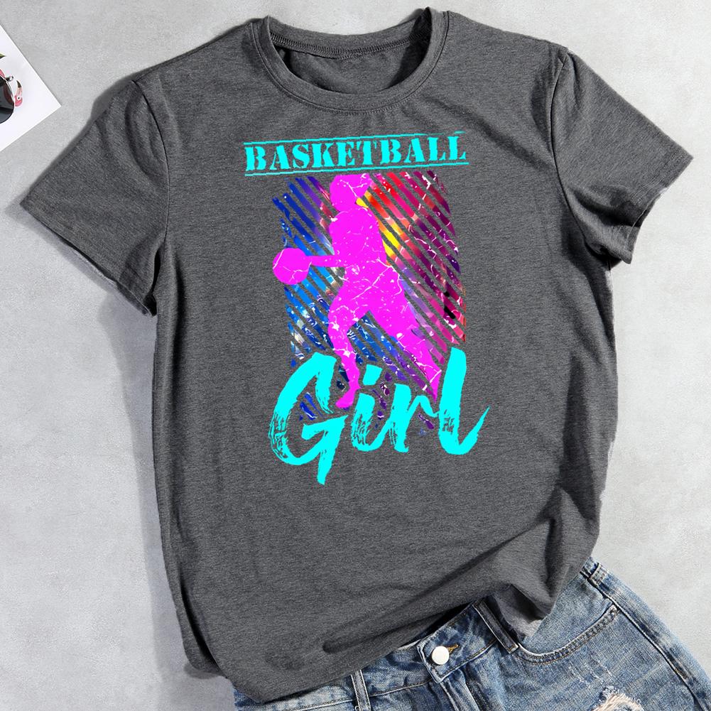basketball girl Round Neck T-shirt-0021874-Guru-buzz
