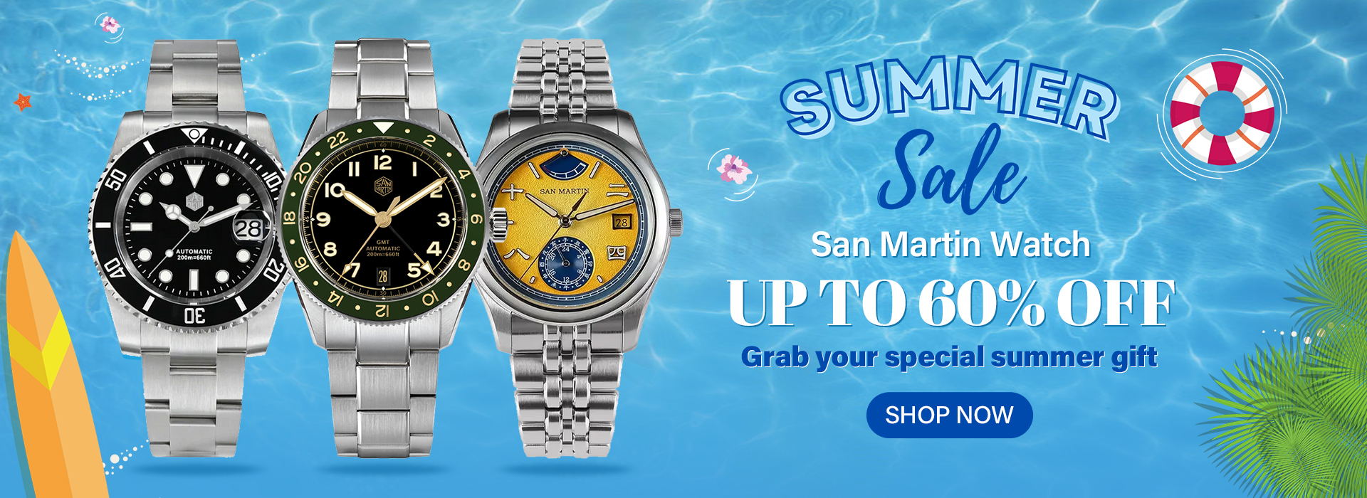 San Martin Watch Summer Sale: Up to 60% Off – Don’t Miss Out!San Martin Watch San Martin Watches Store | Free Fast ShippingSan Martin Watches