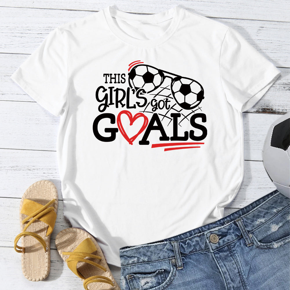Girl's Soccer T-shirt Tee-013632-Guru-buzz