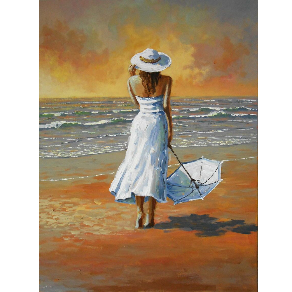 Women In Beach Diamond Painting 