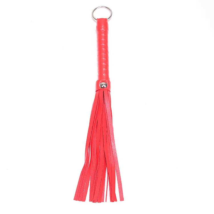 Metal Ring Floggers Black Red Color Adult Toy