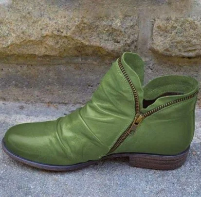 Women's Comfortable Colorful Side Pull Warm Ankle Boots  Stunahome.com