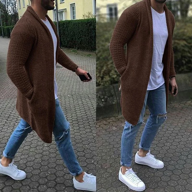 Men's Sweater Long Sleeve Large Cardigan Sweater-JRSEE