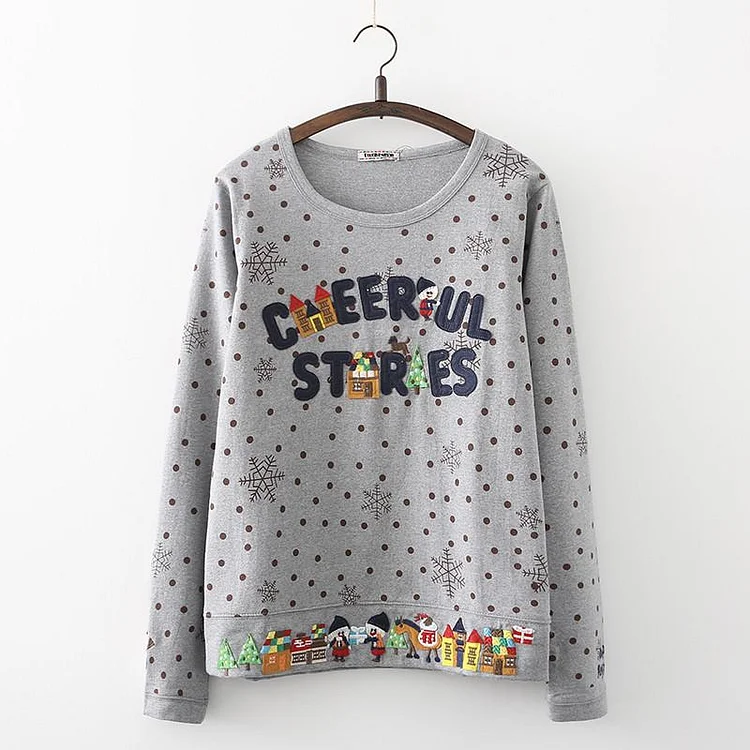 Snowflake Printing Jumper Shirt SP154090