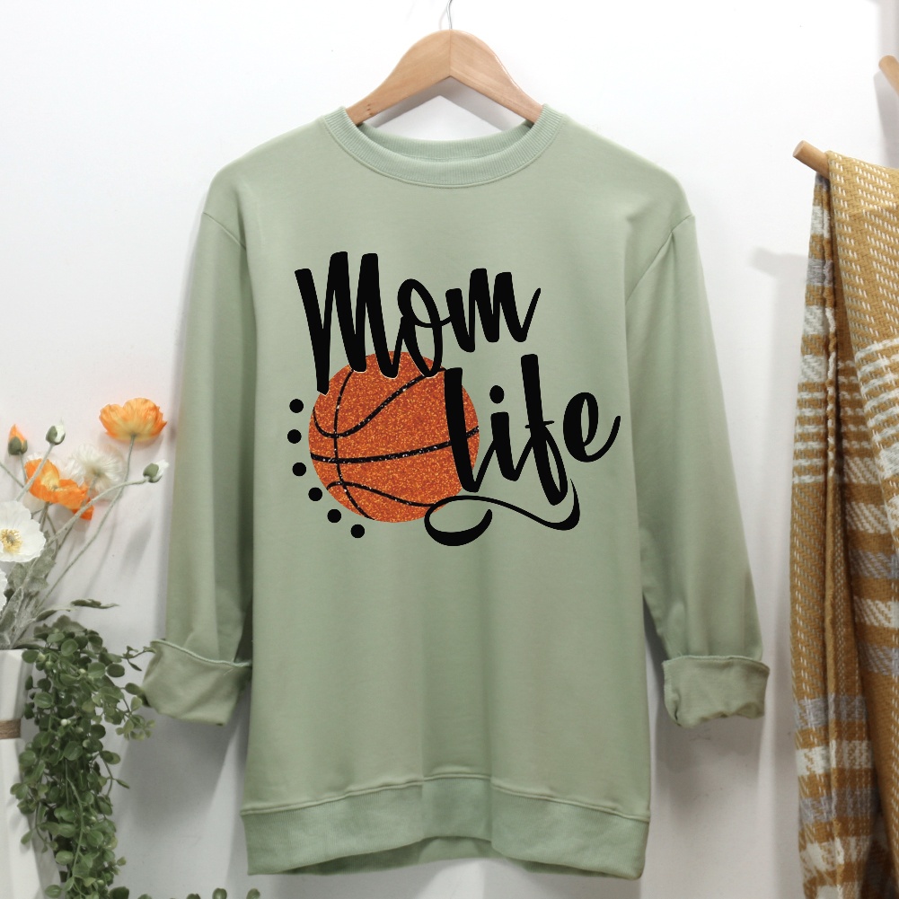 Basketball Mom Life Women Casual Sweatshirt-Guru-buzz