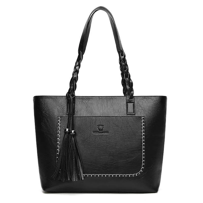 Simple personalized handbag large capacity shoulder bag