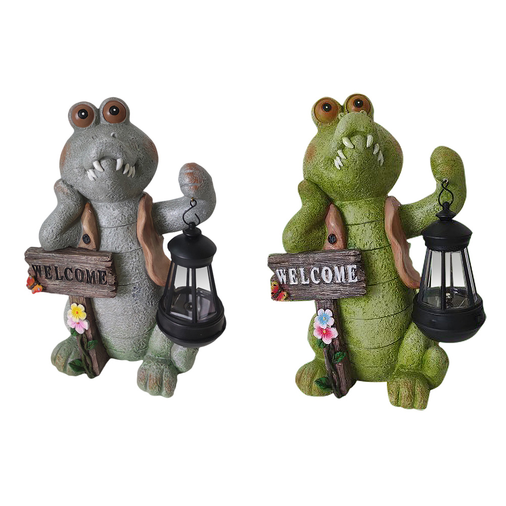 Crocodile Sculpture Solar Light Animal Figurine Statue Outdoor Garden Decor, Grey, 501 Original
Crocodile Sculpture Solar Light Animal Figurine Statue Outdoor Garden Decor, Grey, 501 Original