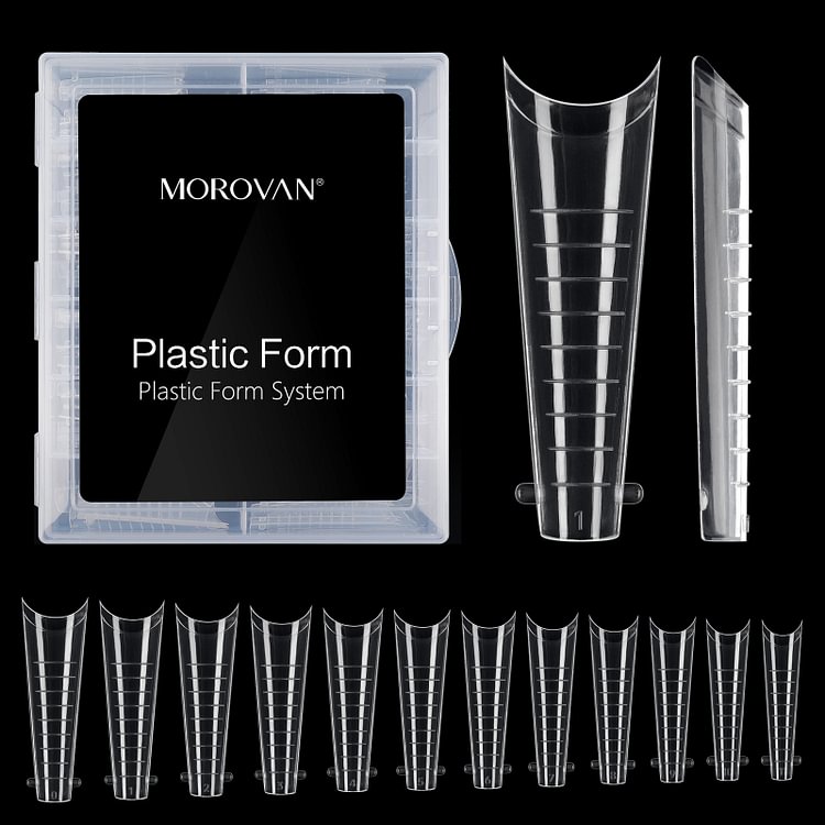 120Pcs Clear Square Full Cover Nail Forms