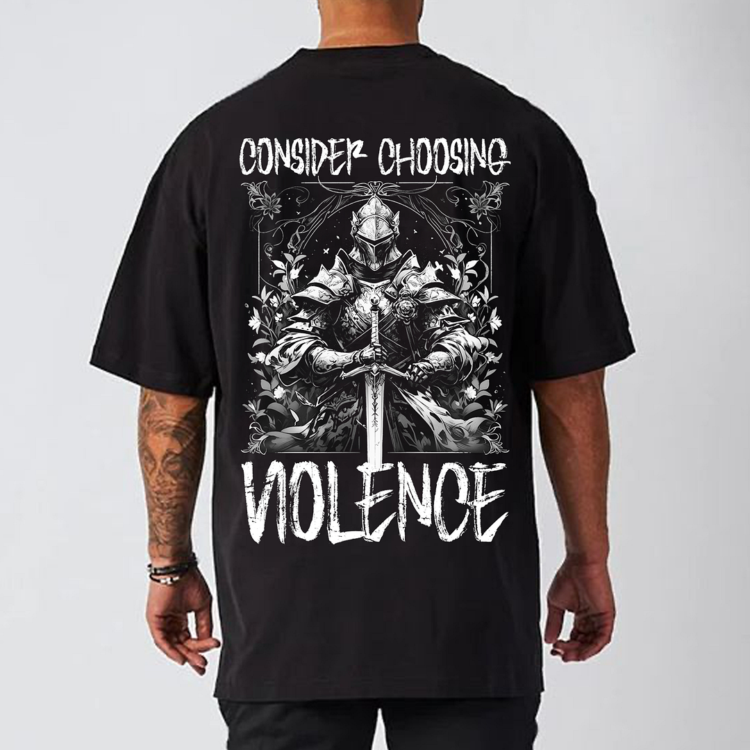 Consider Choosing Violence Men's Short Sleeve T-shirt-JRSEE