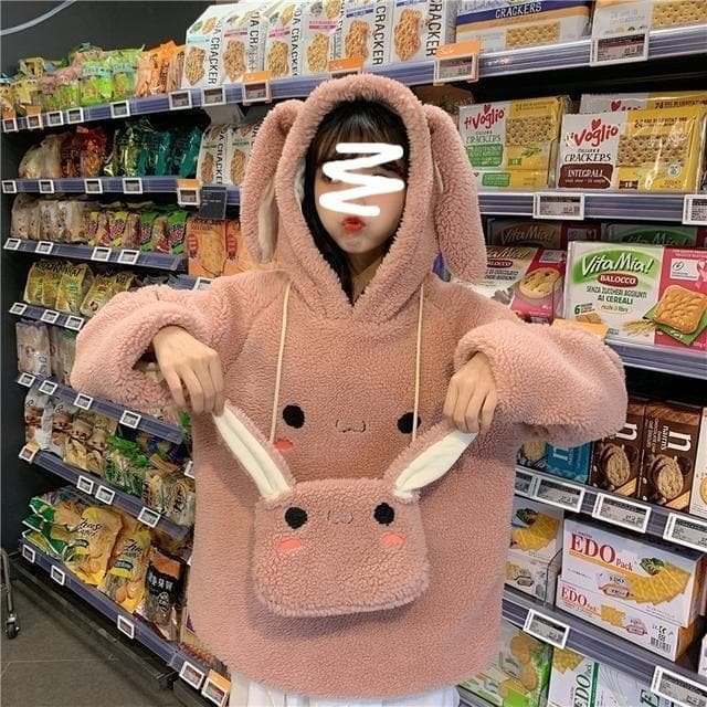 Kawaii Bunny Ear Hoodie Pullover SP15272