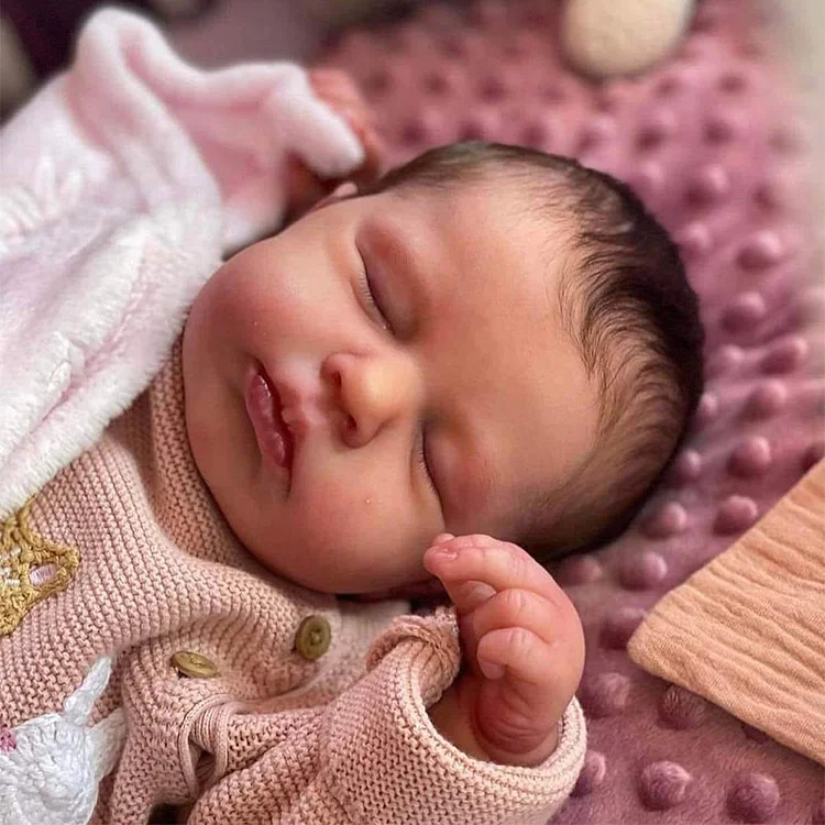 20'' Soft Touch Sleep Reborn Baby Doll Girl Named Iris Lifelike Newborn Baby Doll Toy For Kids