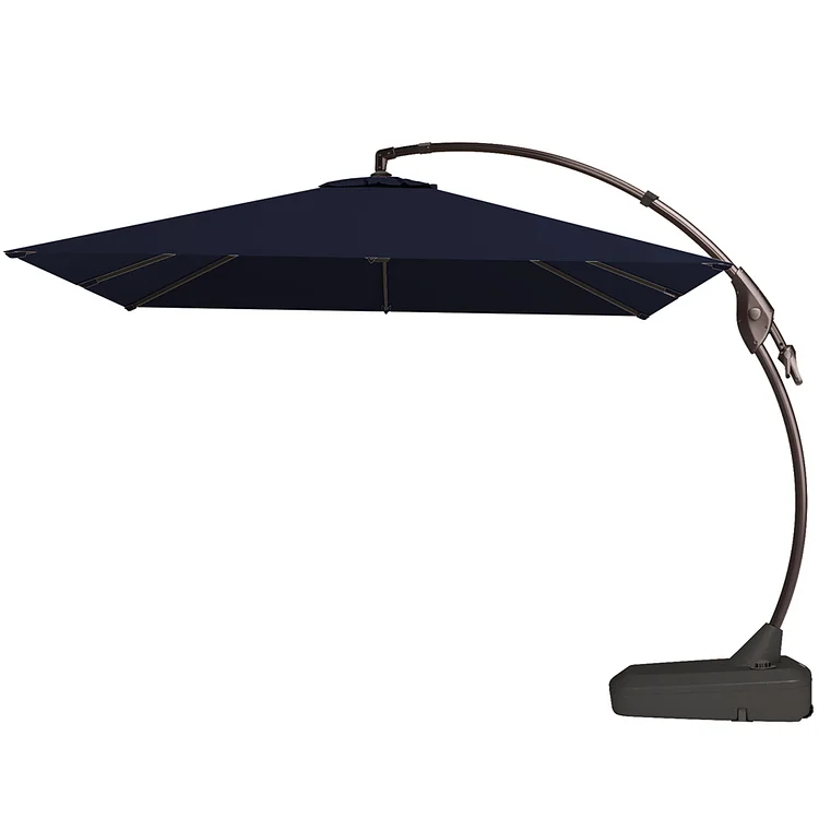 GRAND PATIO 10 FT Patio Umbrella Deluxe NAPOLI Curvy Umbrella Offset Umbrella with Base, cantilever umbrella for Garden Deck Pool