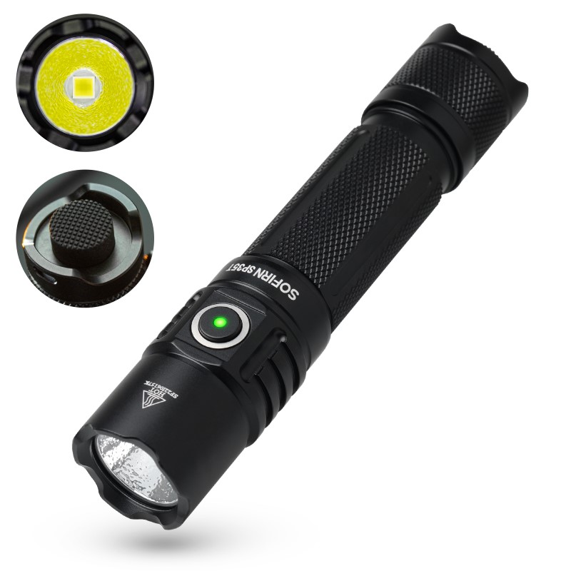Sofirn SP35T 3800lm Tactical Flashlight USB C Rechargeable Torch with