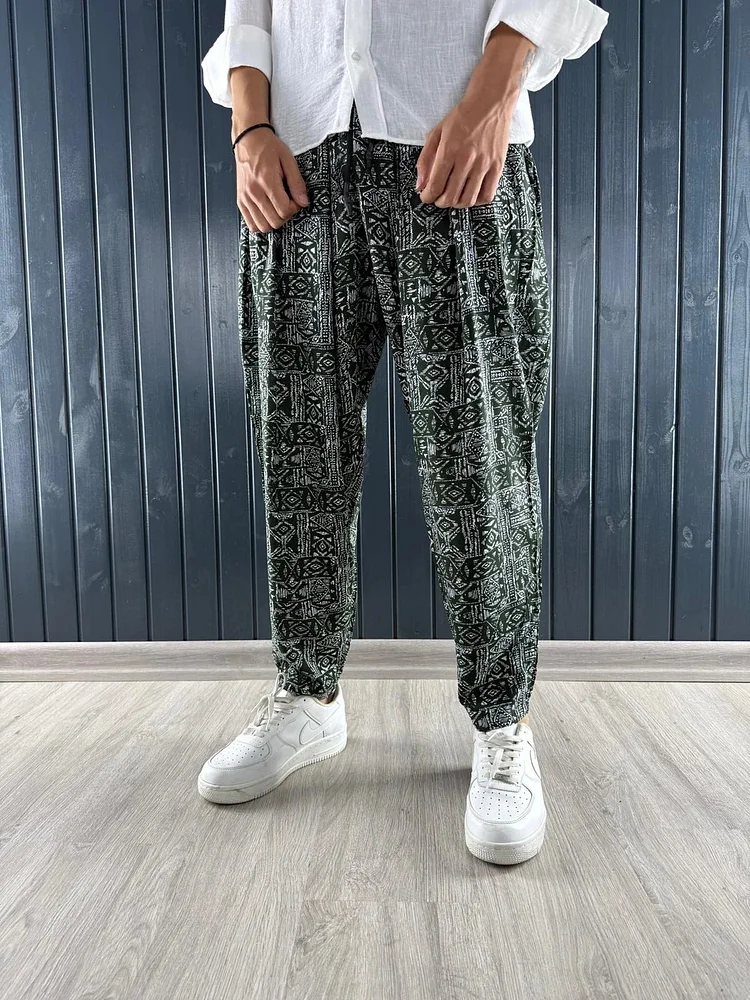 Printed Men's Loose Jogging Pants