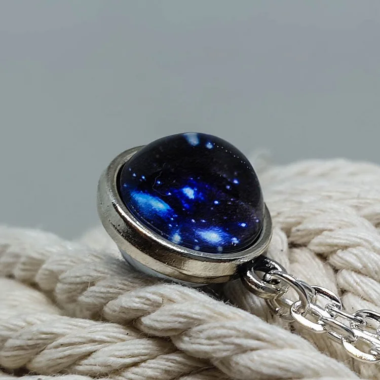 Nebula Pleiades Star Cluster Galaxy Glass Necklace