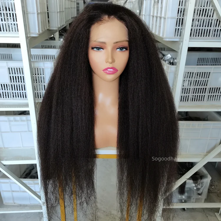 30" Kinky Straight 180% 13x6 Lace Frontal Wig