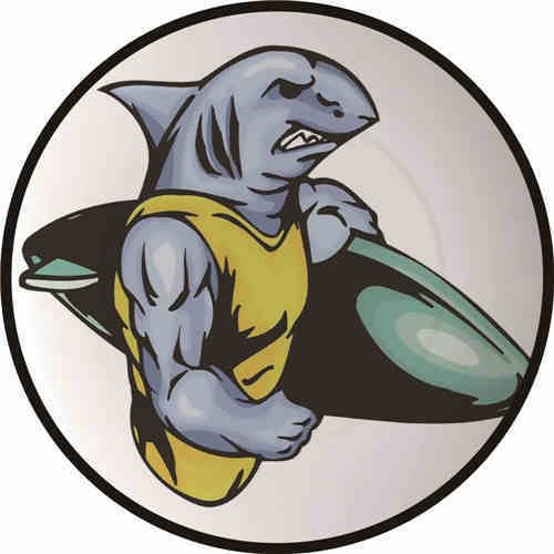 Shark - Round Shape Tin Signs/Wooden Signs - 30*30CM