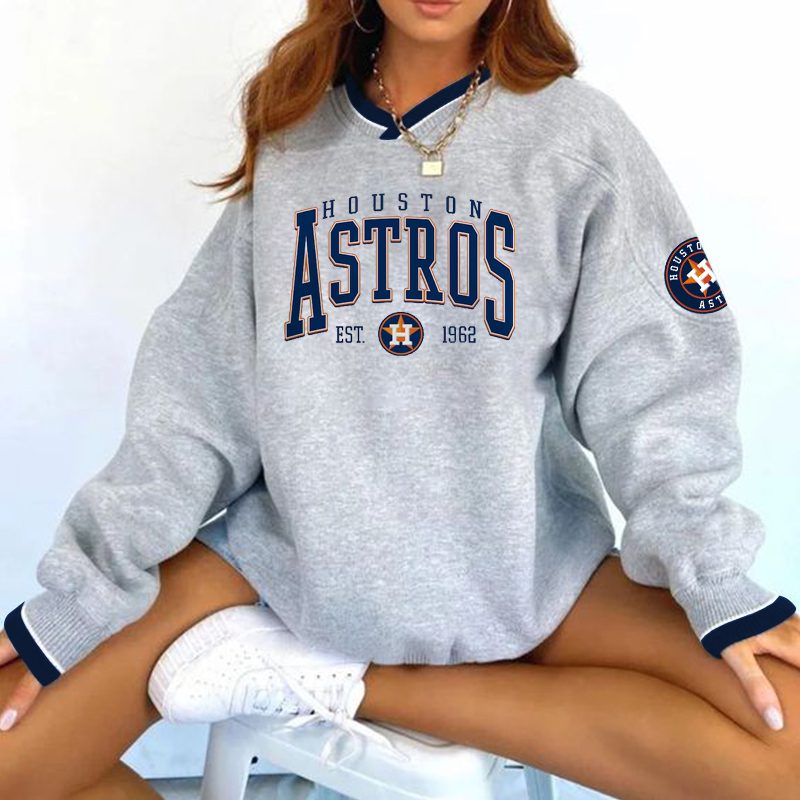 Astros Sweatshirt Leopard Houston Astros Sweater Women 