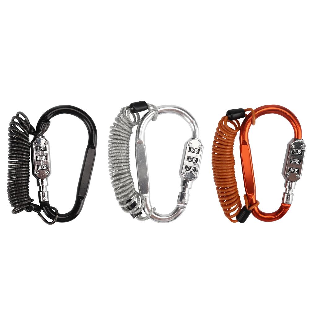 Motorcycle Helmet Lock Carabiner Combination Lock with Steel Wire Rope, Black, 501 Original
Motorcycle Helmet Lock Carabiner Combination Lock with Steel Wire Rope, Black, 501 Original
