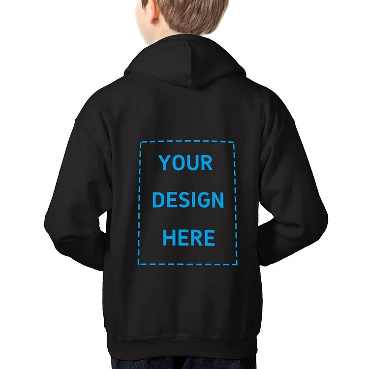Personalized Unisex Kids Back Print Pullover Hoodies Sweatshirts With  Pocket