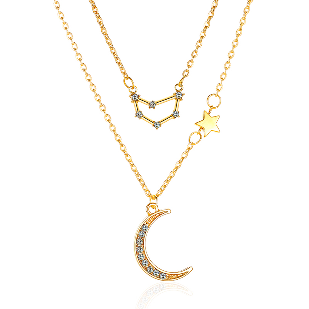 Moon Star Multi-layer Necklace Women Zodiac Pendant Neck Chain -Capricorn, 501 Original
Moon Star Multi-layer Necklace Women Zodiac Pendant Neck Chain -Capricorn, 501 Original