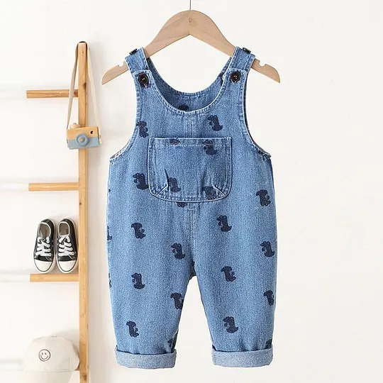 【12M-5Y】Unisex Cute Printed Stylish Denim Overall